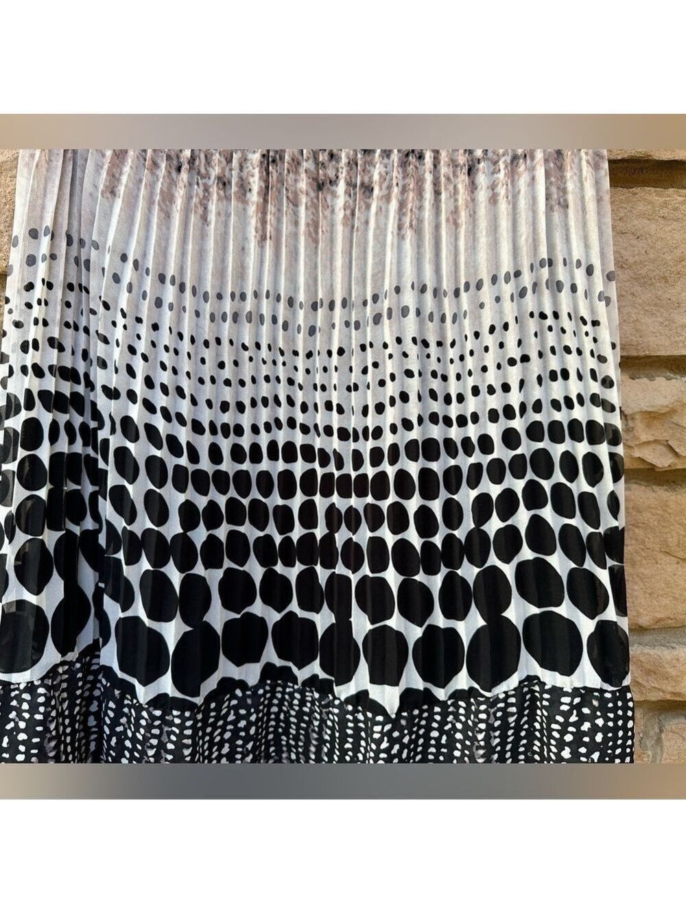 Mystree Pleated Skirt Polka Dot Print Size Small Looks brand new White Black - Picture 7 of 16